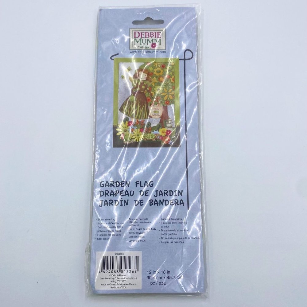 Debbie Mumm Make Everyday Earth Day 12x18 inches Garden Flag Flowers Tree Turtle